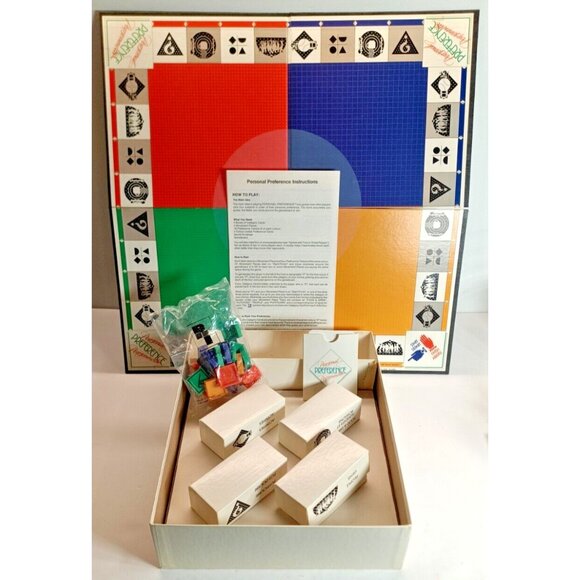VTG 1987 Personal Preference Board Game NEW unused sealed Game pieces open box - Picture 3 of 7